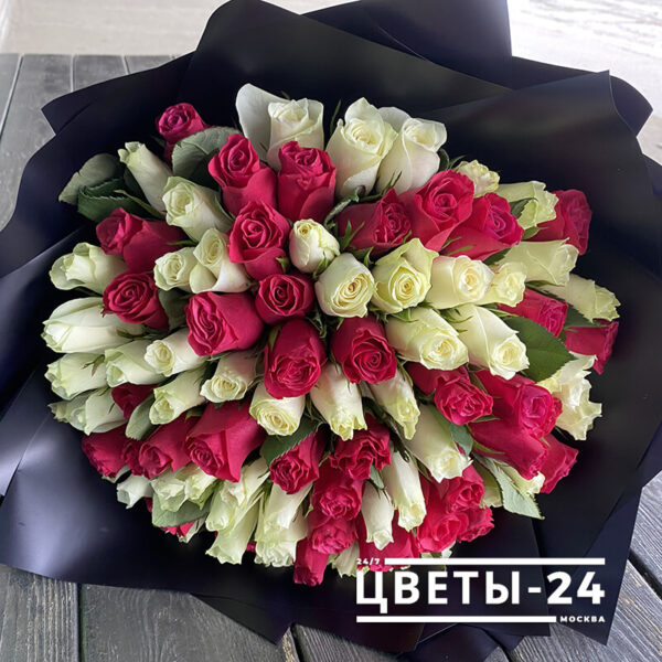 101 роза купить недорого в москве