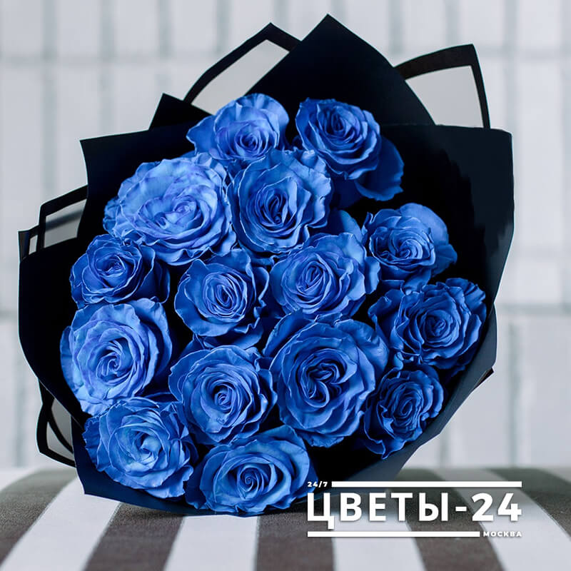 синие розы купить