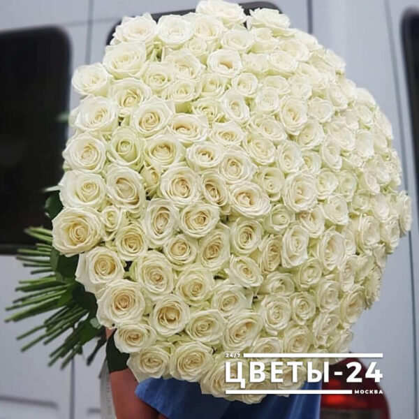Букет из 101 белой розы купить